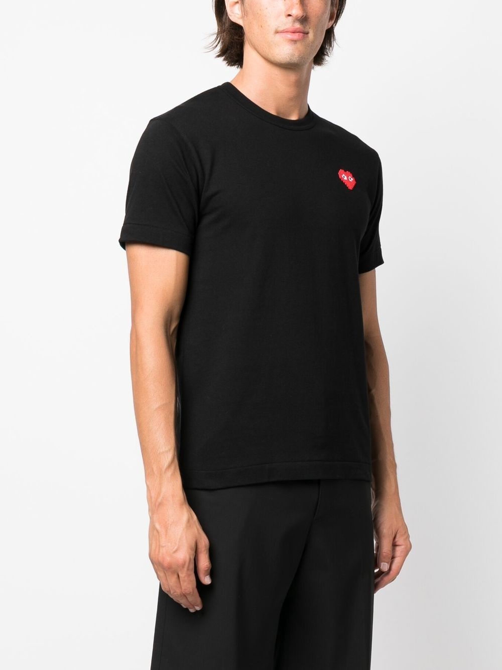 logo-patch cotton T-shirt - 3