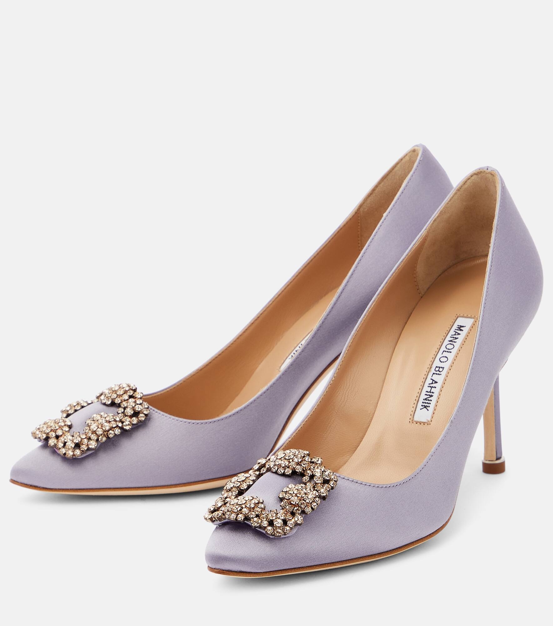 Hangisi 90 embellished satin pumps - 5