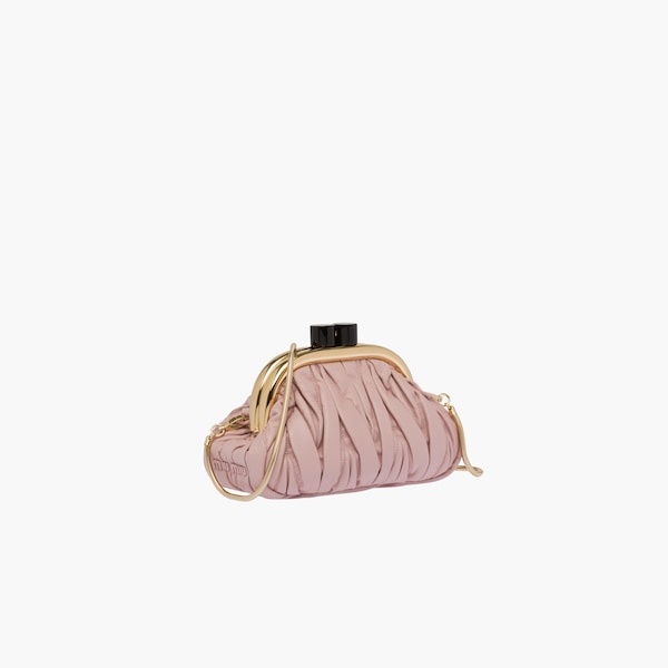 Miu Belle matelassé nappa leather bag - 6