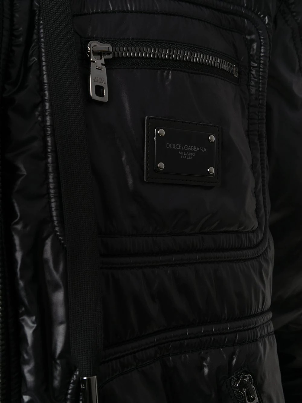 logo plaque padded jacket - 5