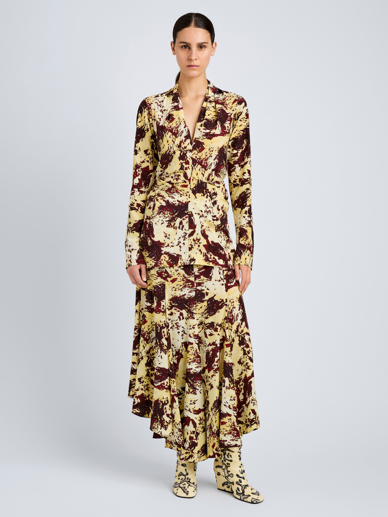 Proenza Schouler Adela Top in Printed Silk Viscose outlook