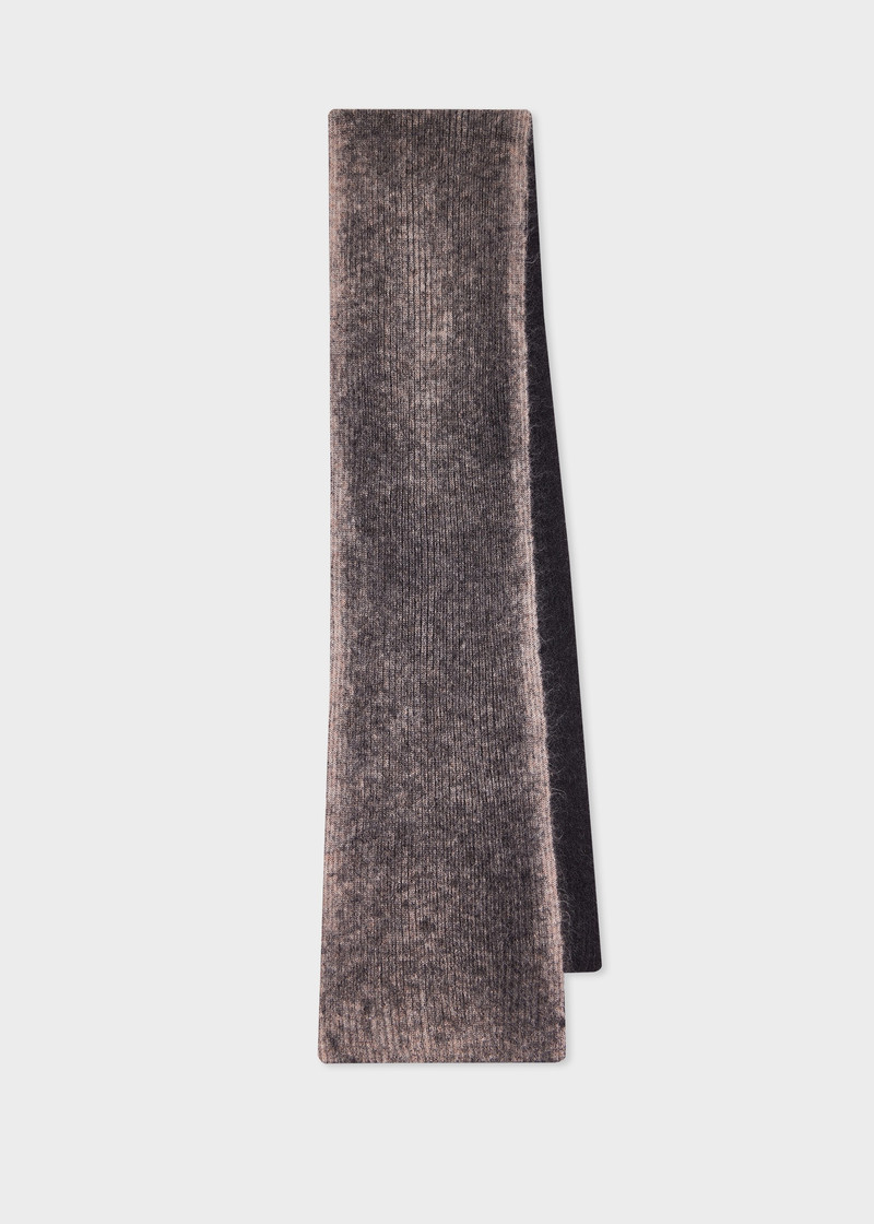 Grey Mohair-Blend Marl Scarf - 1