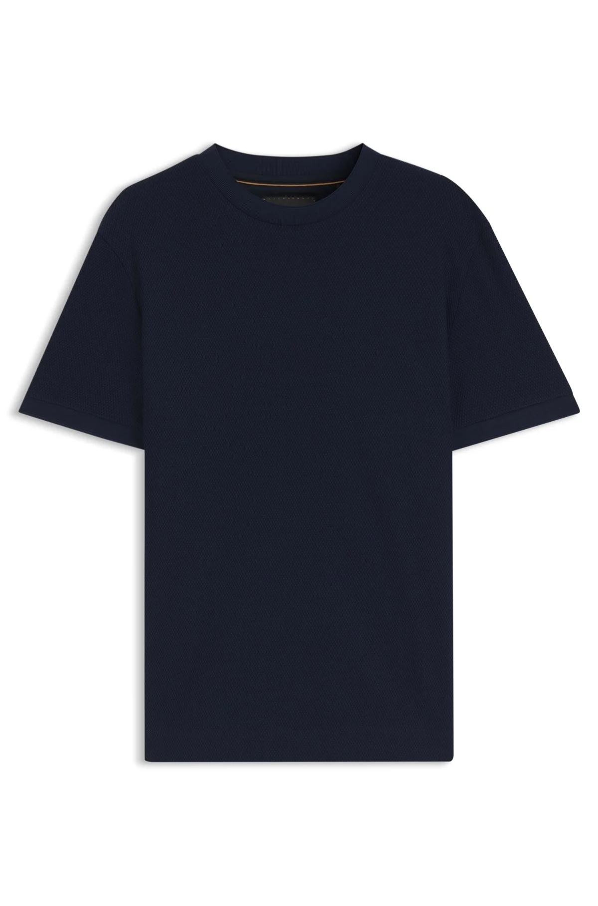 COTTON T-SHIRT WITH TWO-TONE PIQUÉ STRUCTURE - 1