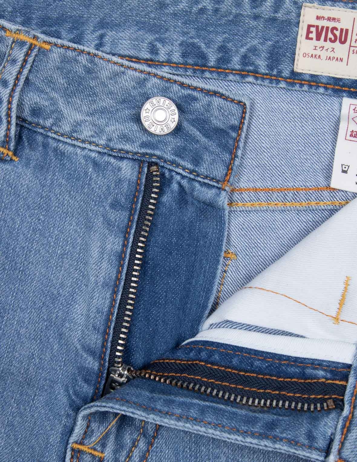 SEAGULL EMBROIDERY AND WISTERIA PRINT RELAX FIT JEANS - 9