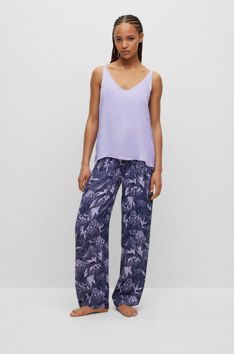 HUGO SATIN PAJAMA VEST WITH V-NECKLINE AND LOGO STRAPS outlook
