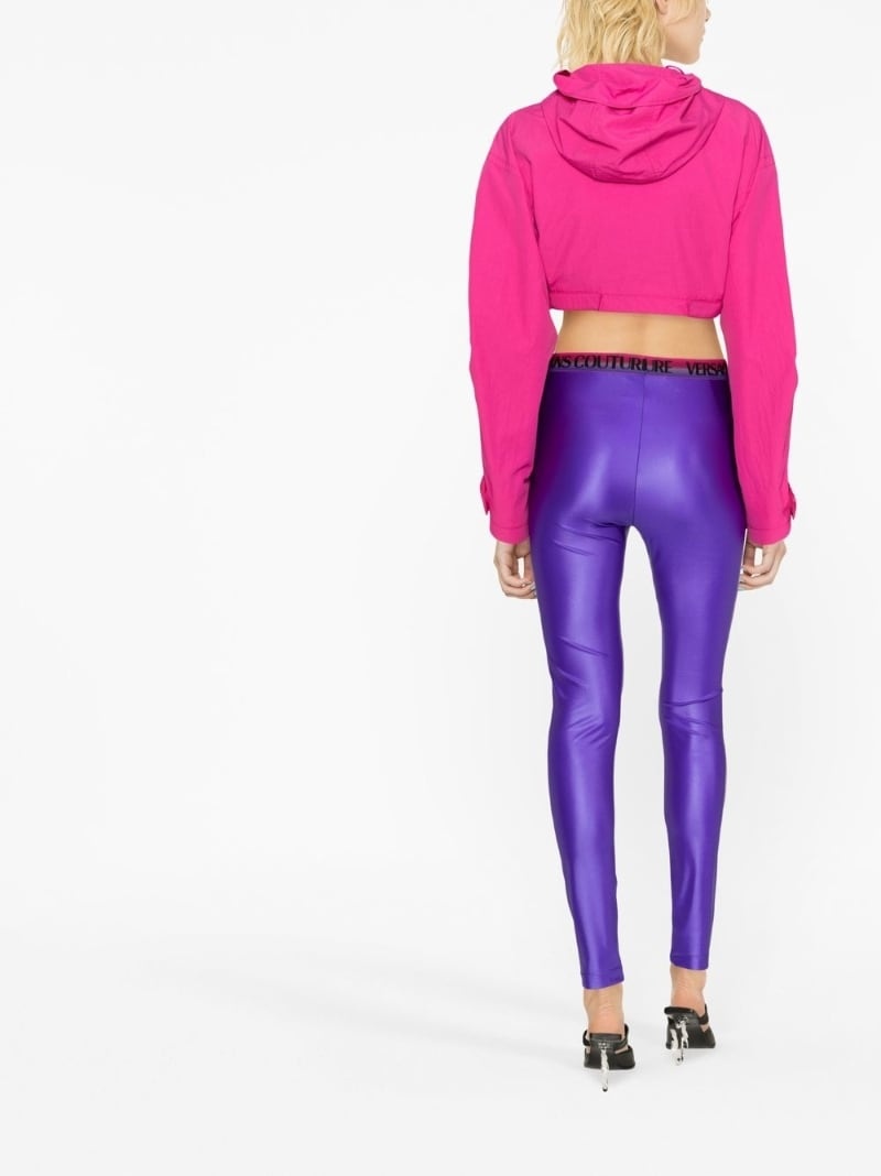 logo-waistband leggings - 4