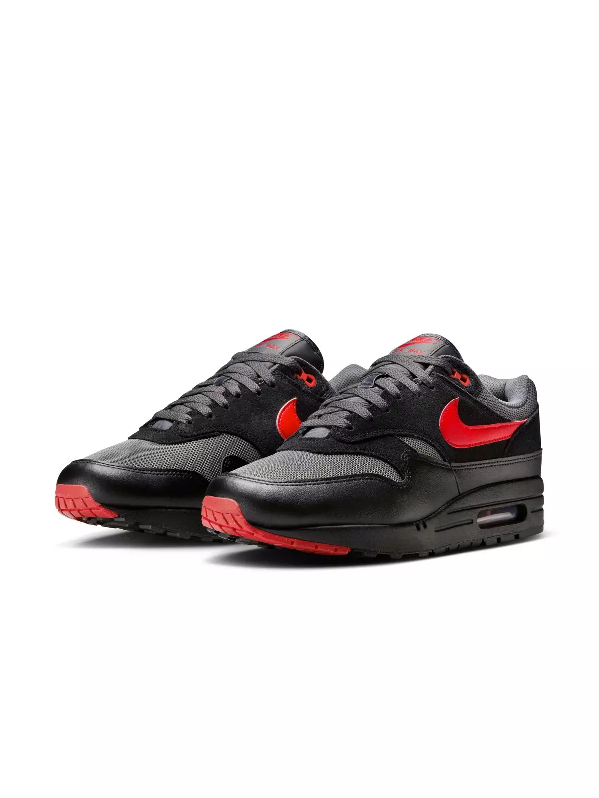 Air Max 1 Essential "Black/Iron Grey/University Red" Men's Shoe - 3
