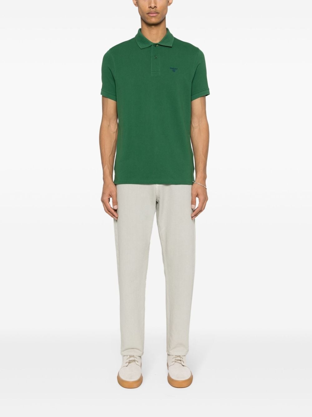 logo-embroidered cotton polo shirt - 2