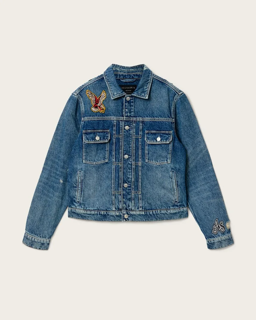 EXILE SLIM FIT DENIM PATCH JACKET - 1