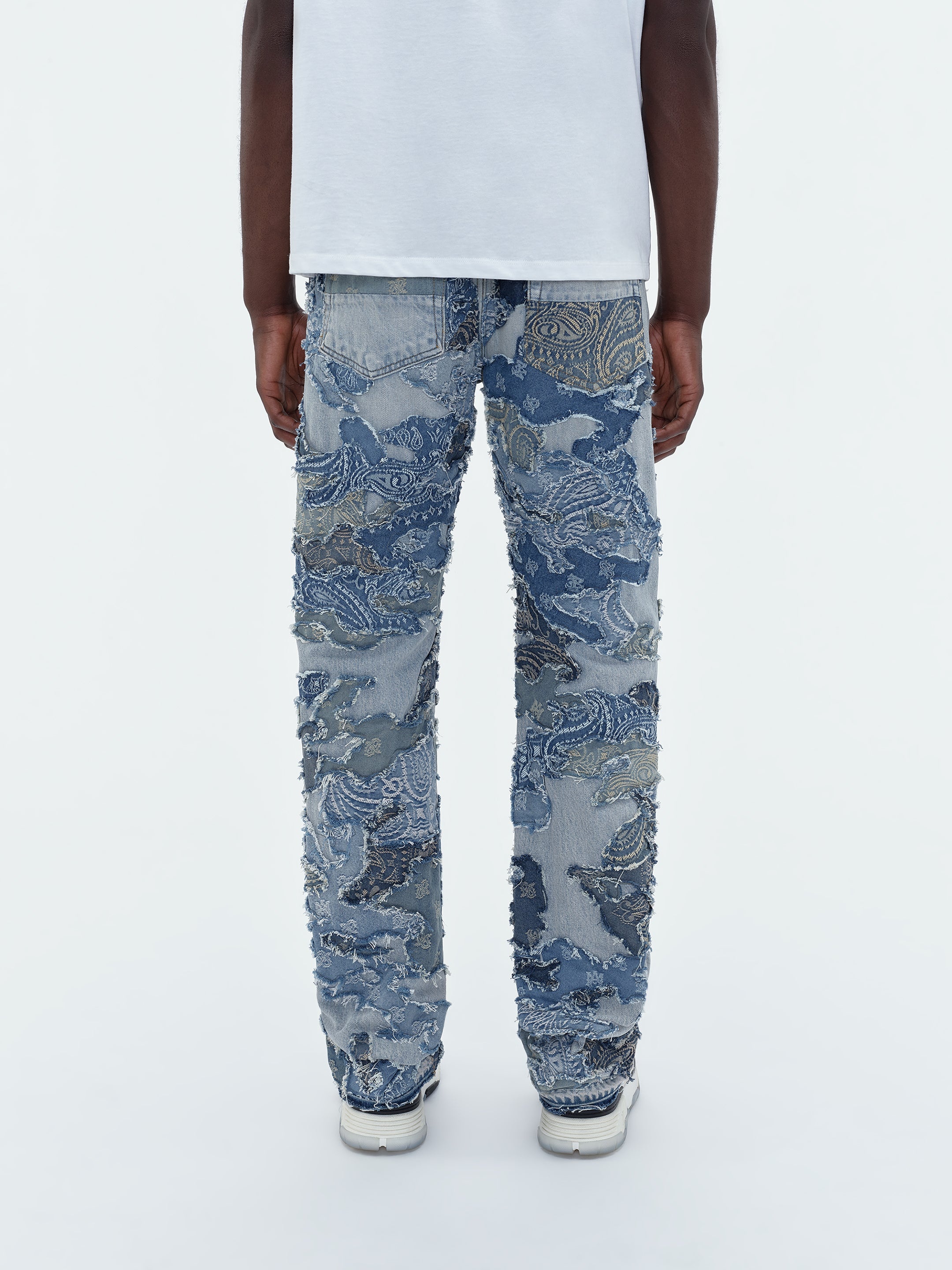 PATCHWORK CAMO STRAIGHT JEAN - 5