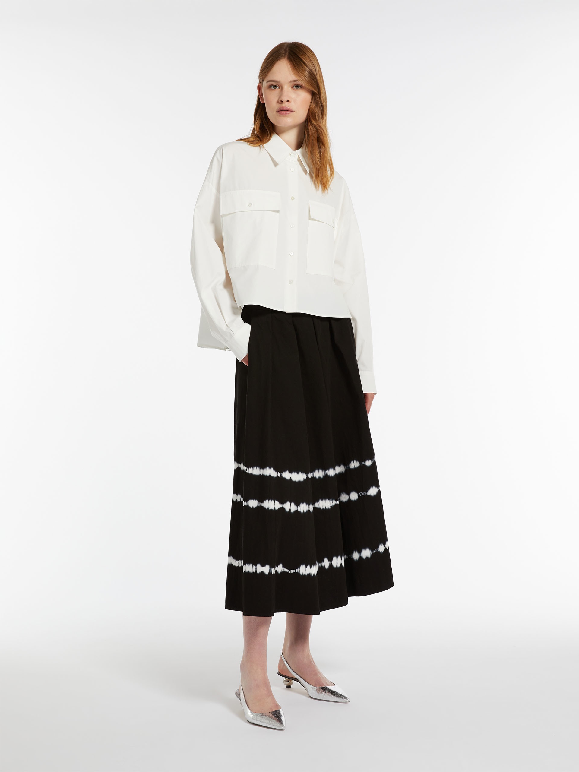 FORNOVO Cotton tie-dye skirt - 2