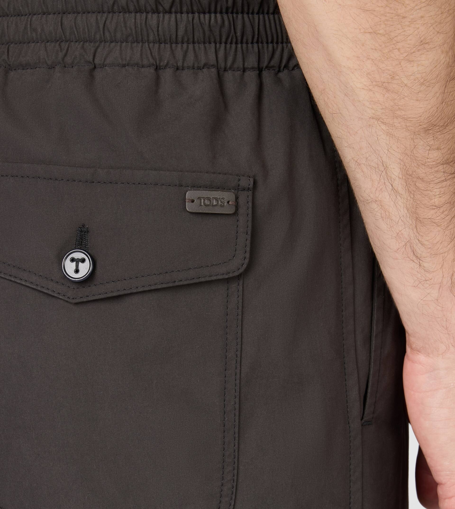 PANTS IN COTTON WITH DRAWSTRING - GREY - 5