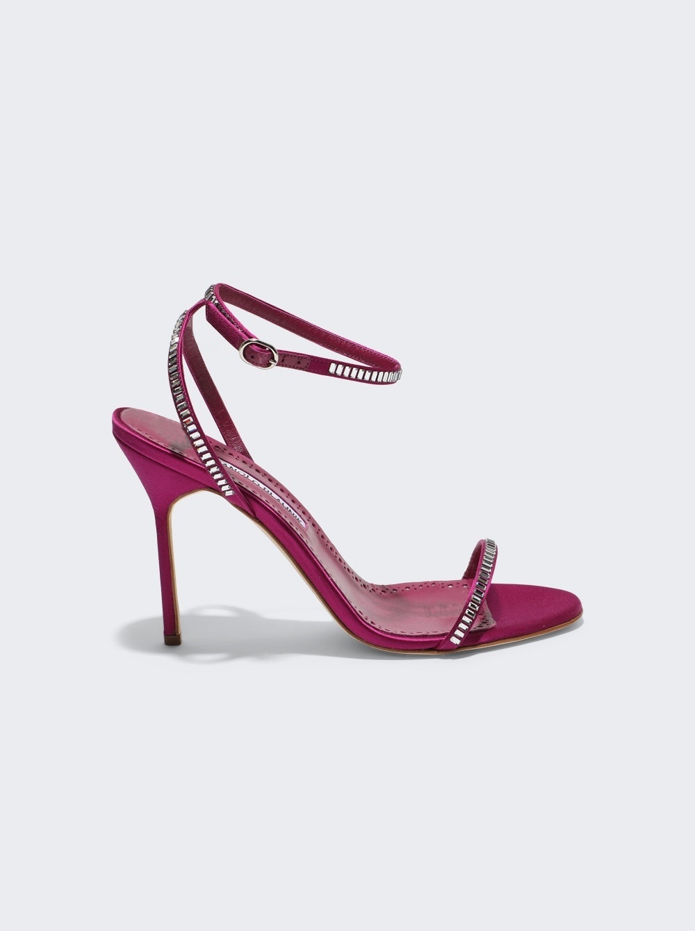 Crinastra Satin High Heel Sandals Hot Pink - 1