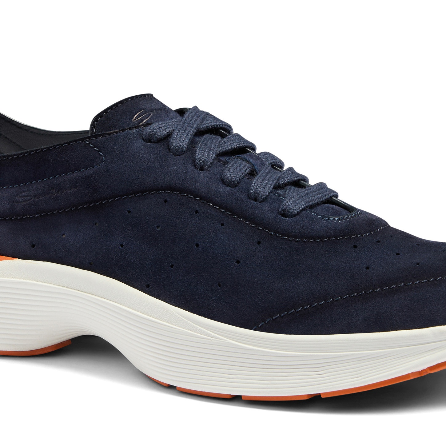 Men's blue suede and leather Bounce sneaker - 6
