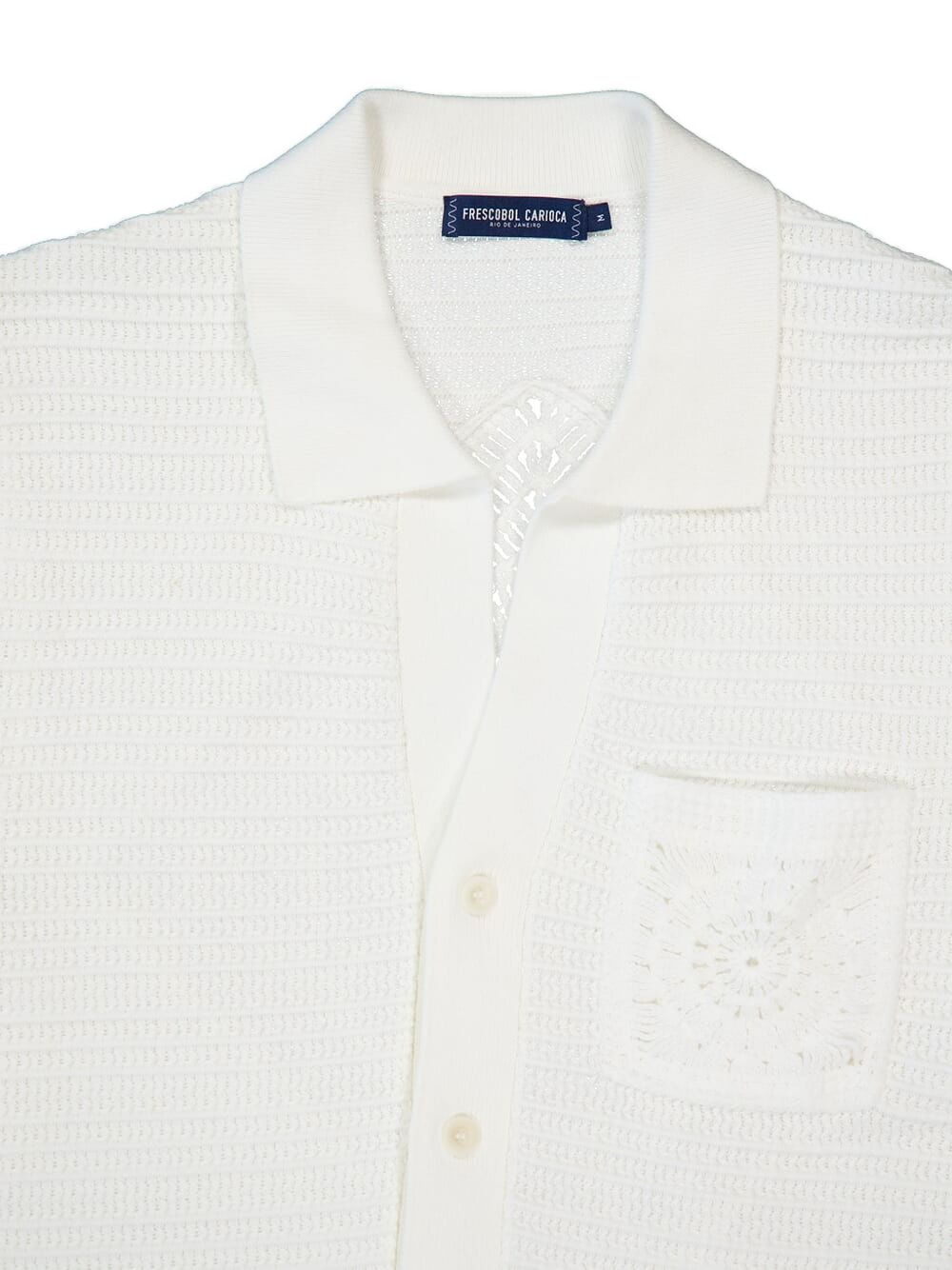 César crochet-panelled cotton cardigan - 3