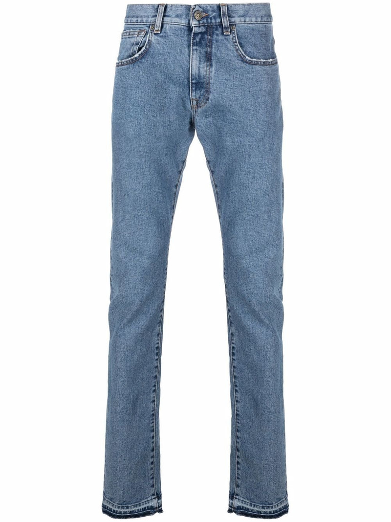 slim-cut denim jeans 1