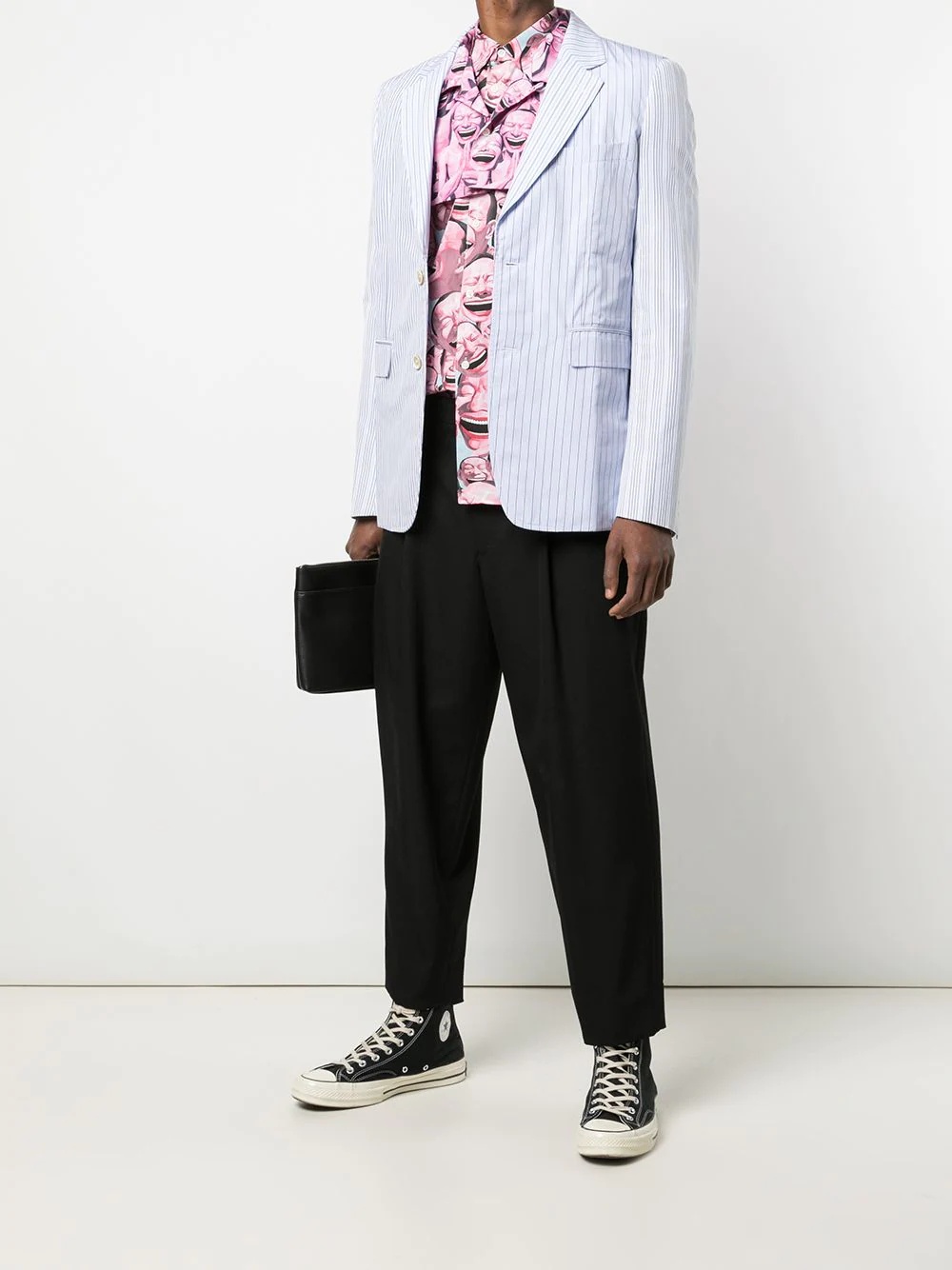 single-breasted pinstripe blazer - 2