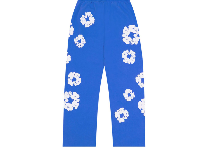 DENIM TEARS Denim Tears Cotton Wreath Baggy Sweatpants Blue outlook