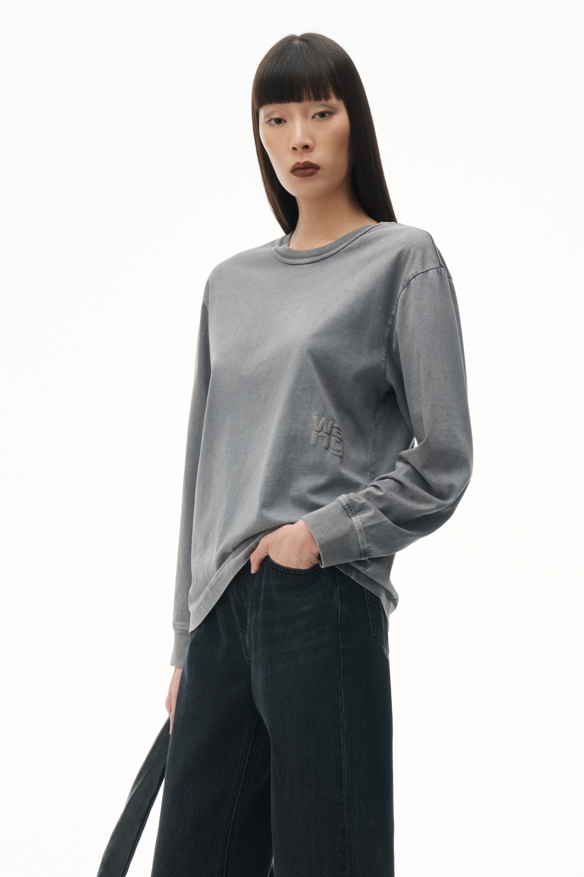 Logo Long Sleeve Tee in Cotton Jersey - 2