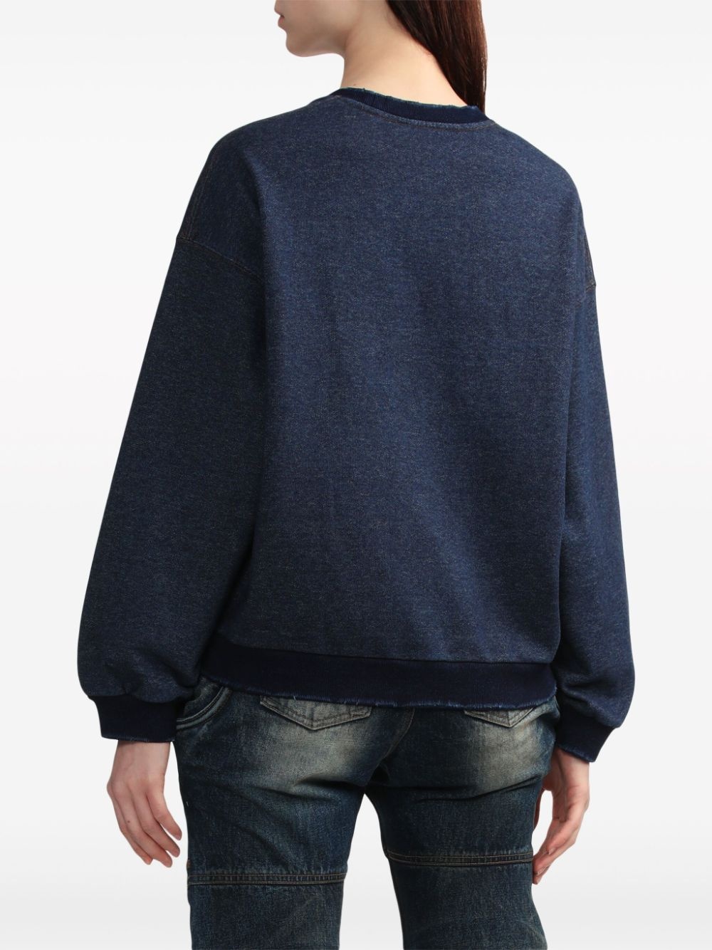 ruched-detail cotton sweatshirt - 4