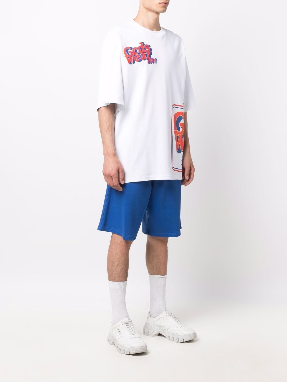 logo-print oversized T-shirt - 3