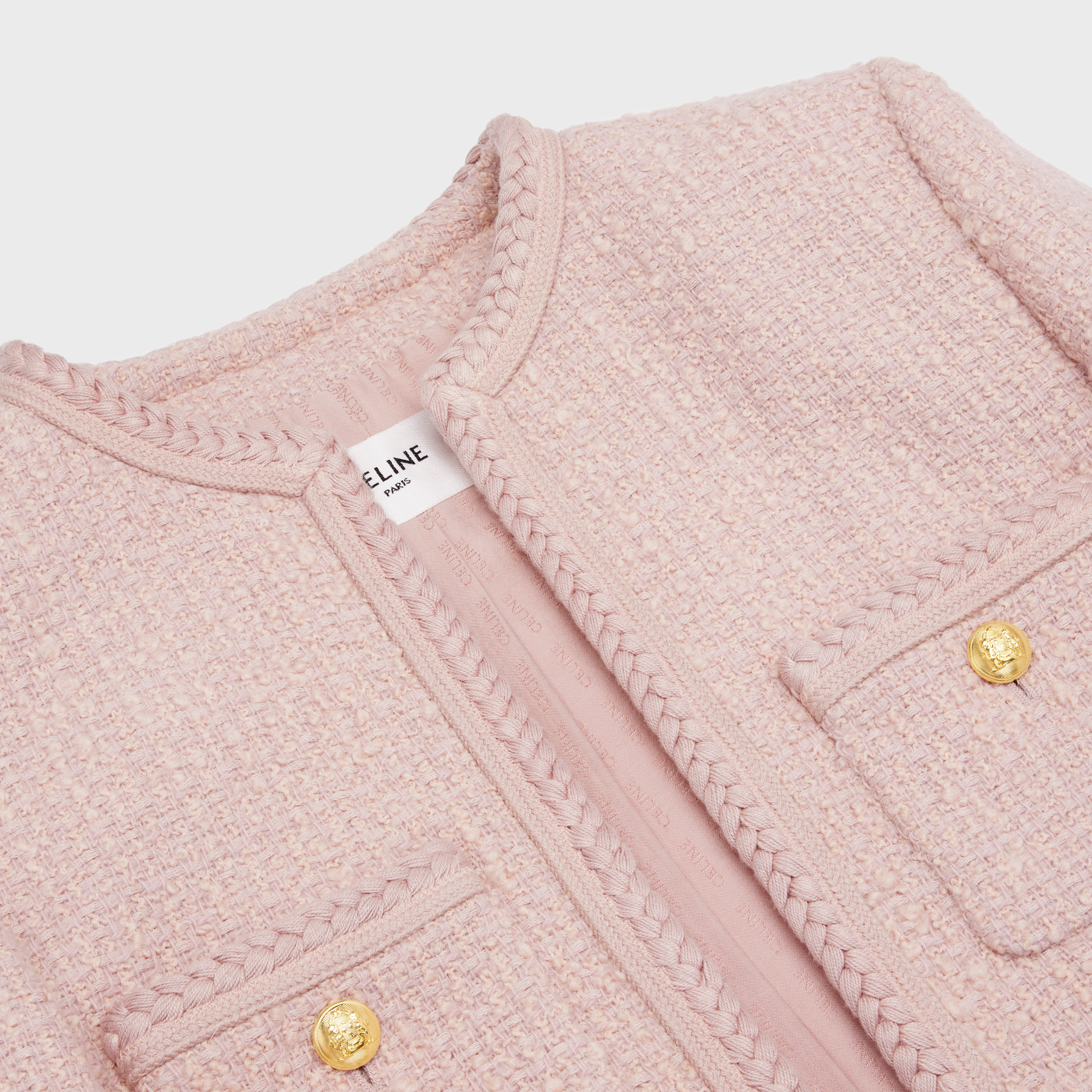 braided bouclé tweed cardigan - 3