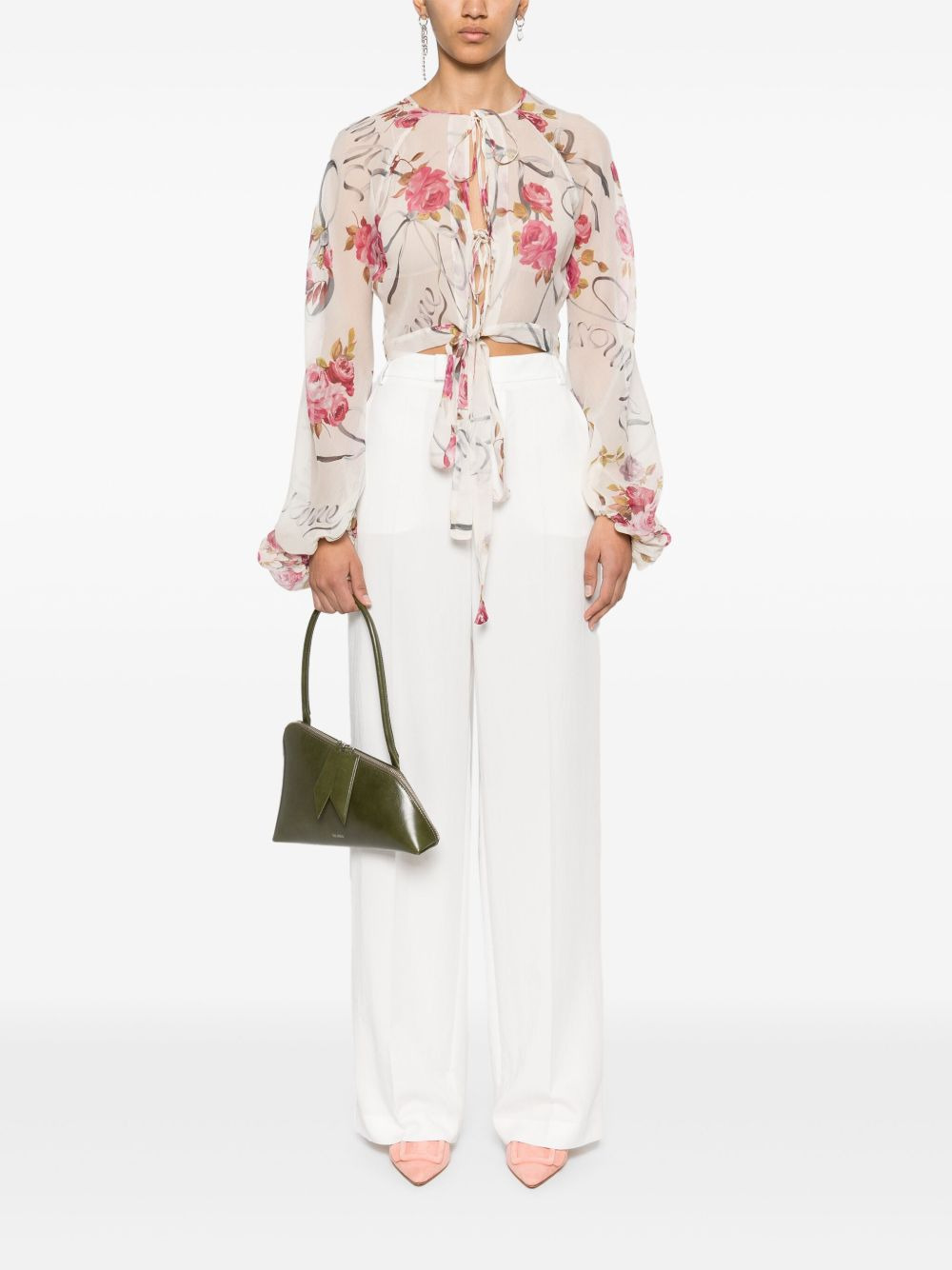 logo-lettering trousers - 2