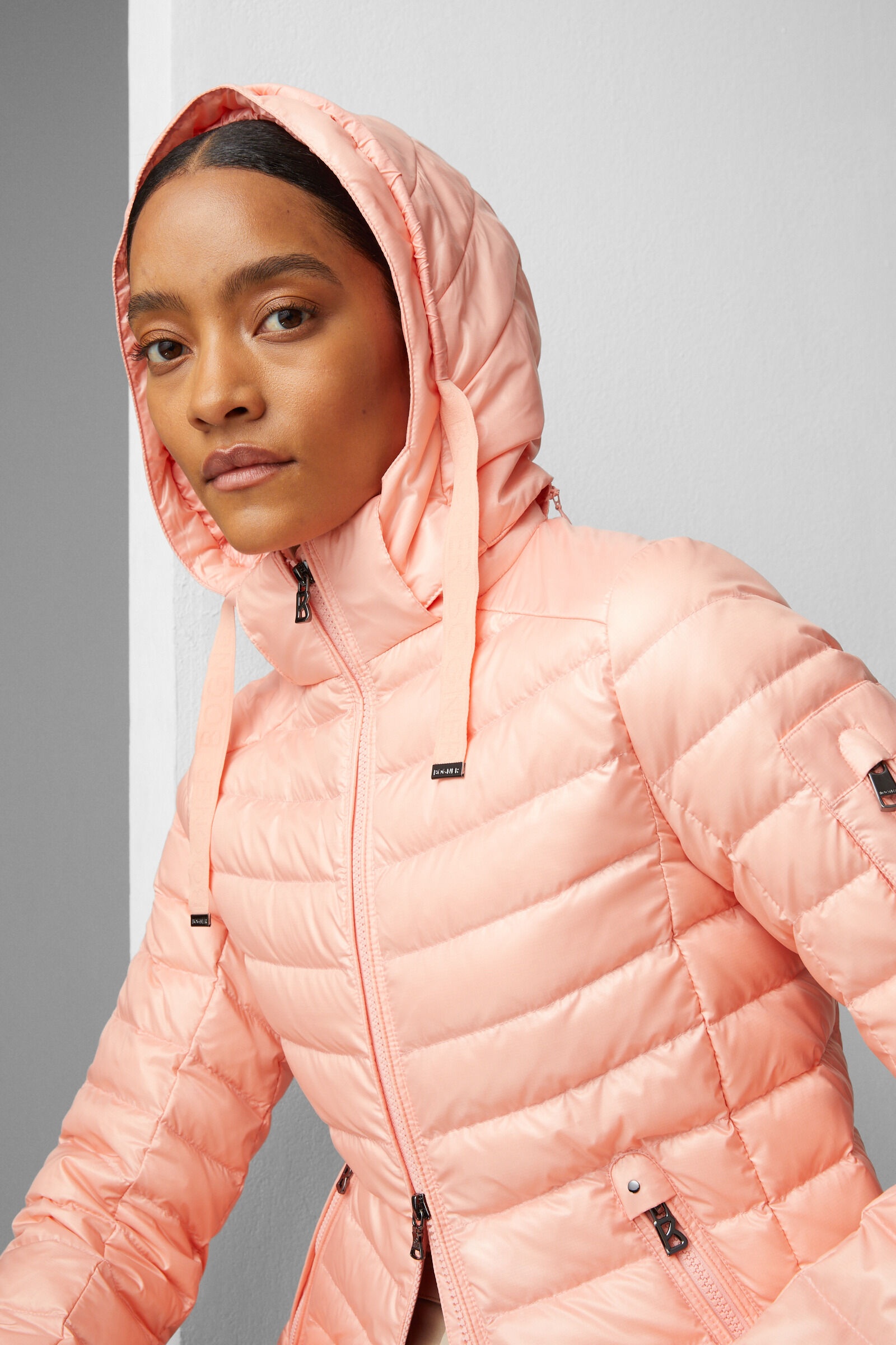 BOGNER Farah lightweight down jacket in Pink REVERSIBLE