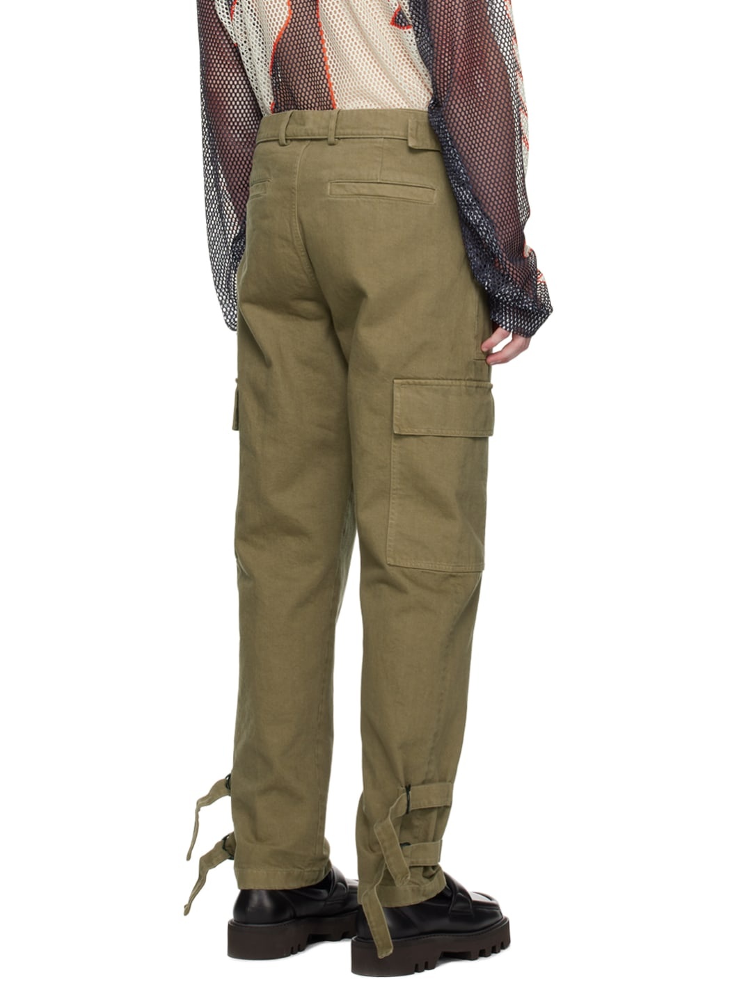 Khaki Belted Cargo Pants - 3