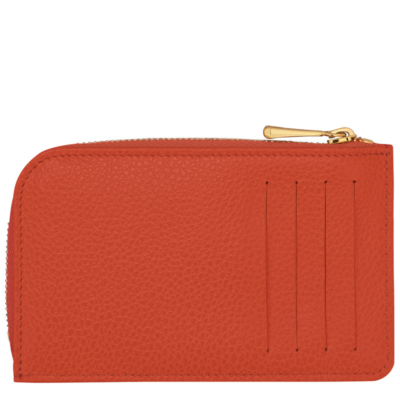 Longchamp Le Foulonné Card holder Paprika - Leather outlook