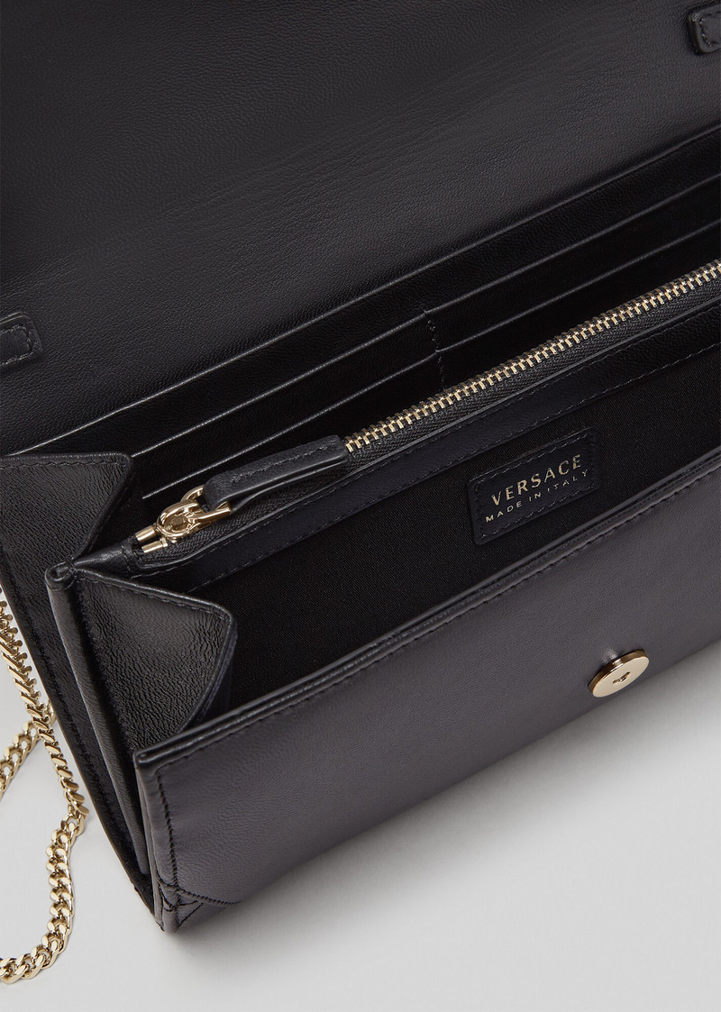 Virtus Crystal Quilted Chain Wallet 4