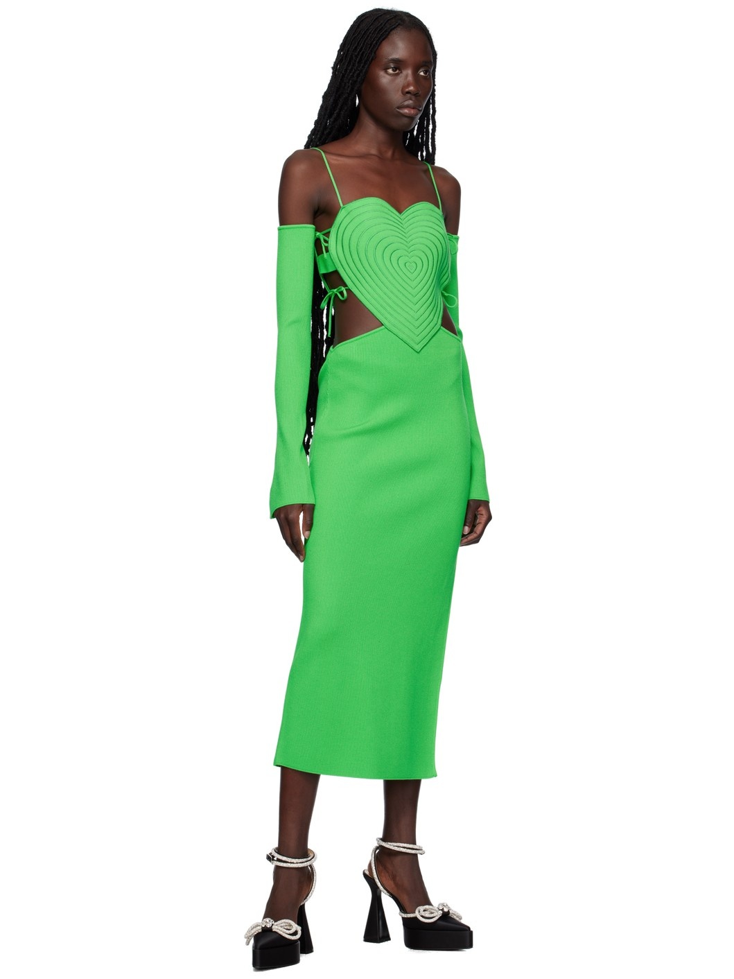 Green Heart Midi Dress - 5