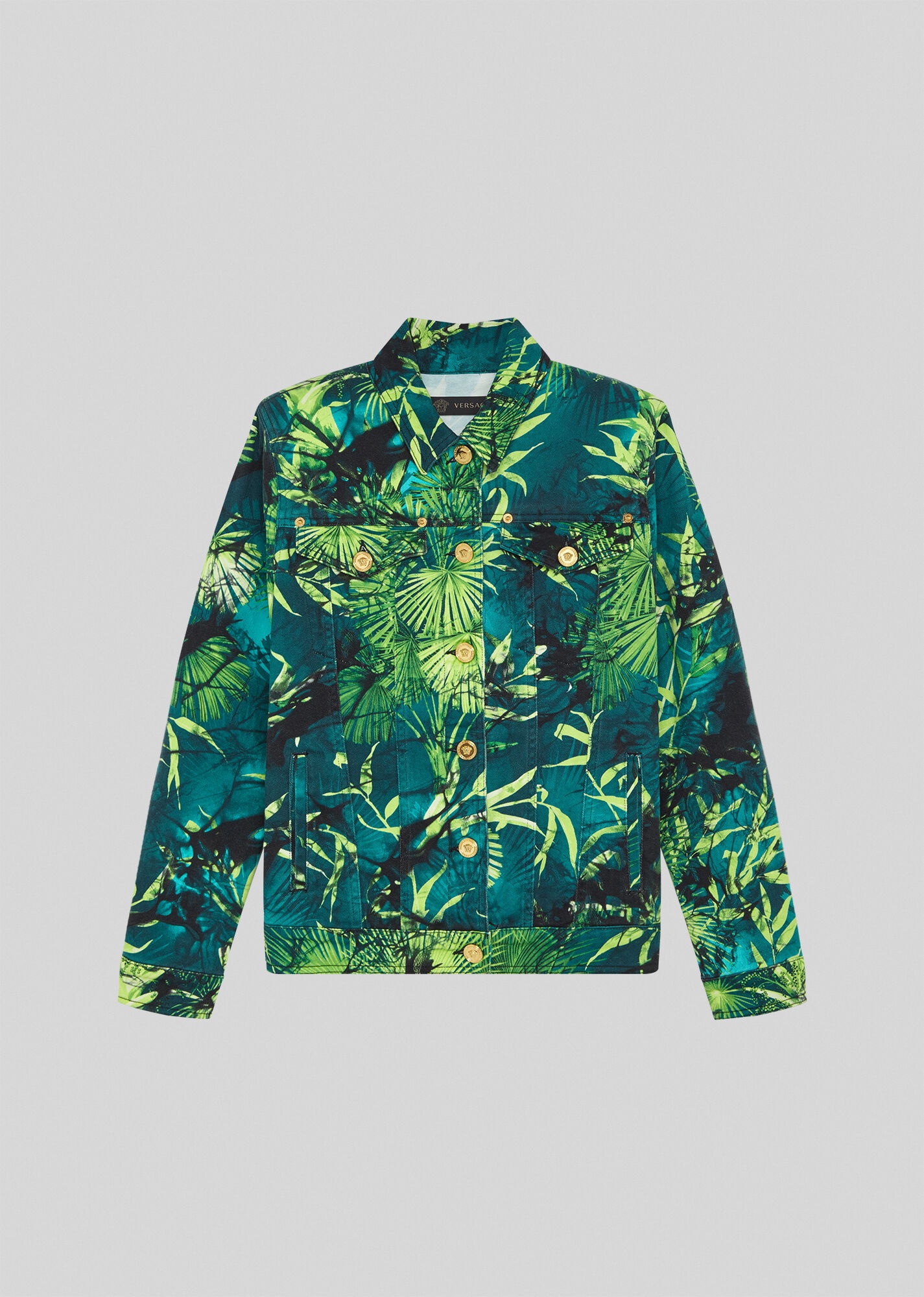 Jungle Print Denim Jacket - 1