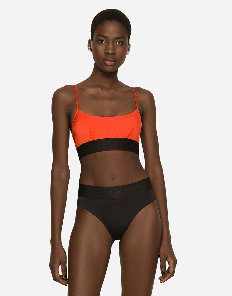 Two-tone bikini with bralette bikini top - 4