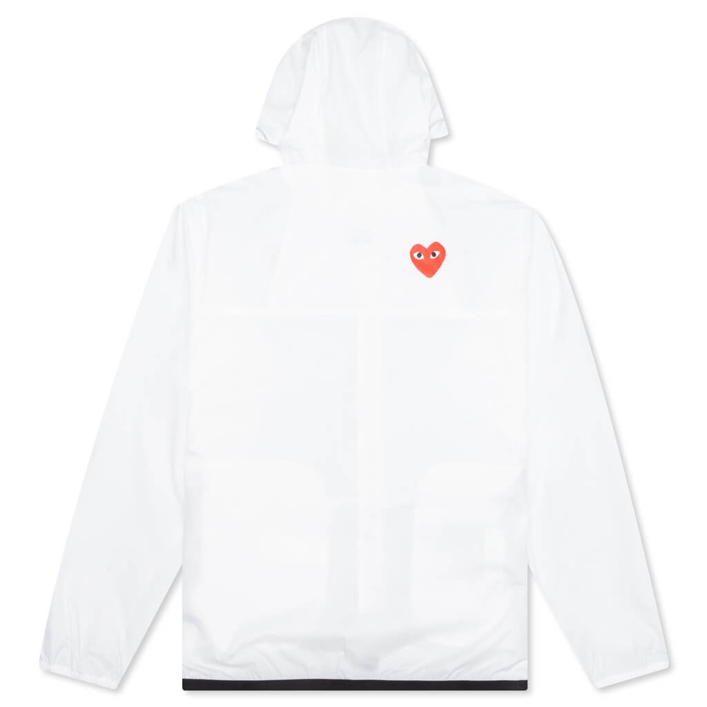 COMME DES GARCONS PLAY X K-WAY LE VRAI ZIP JACKET - WHITE - 2