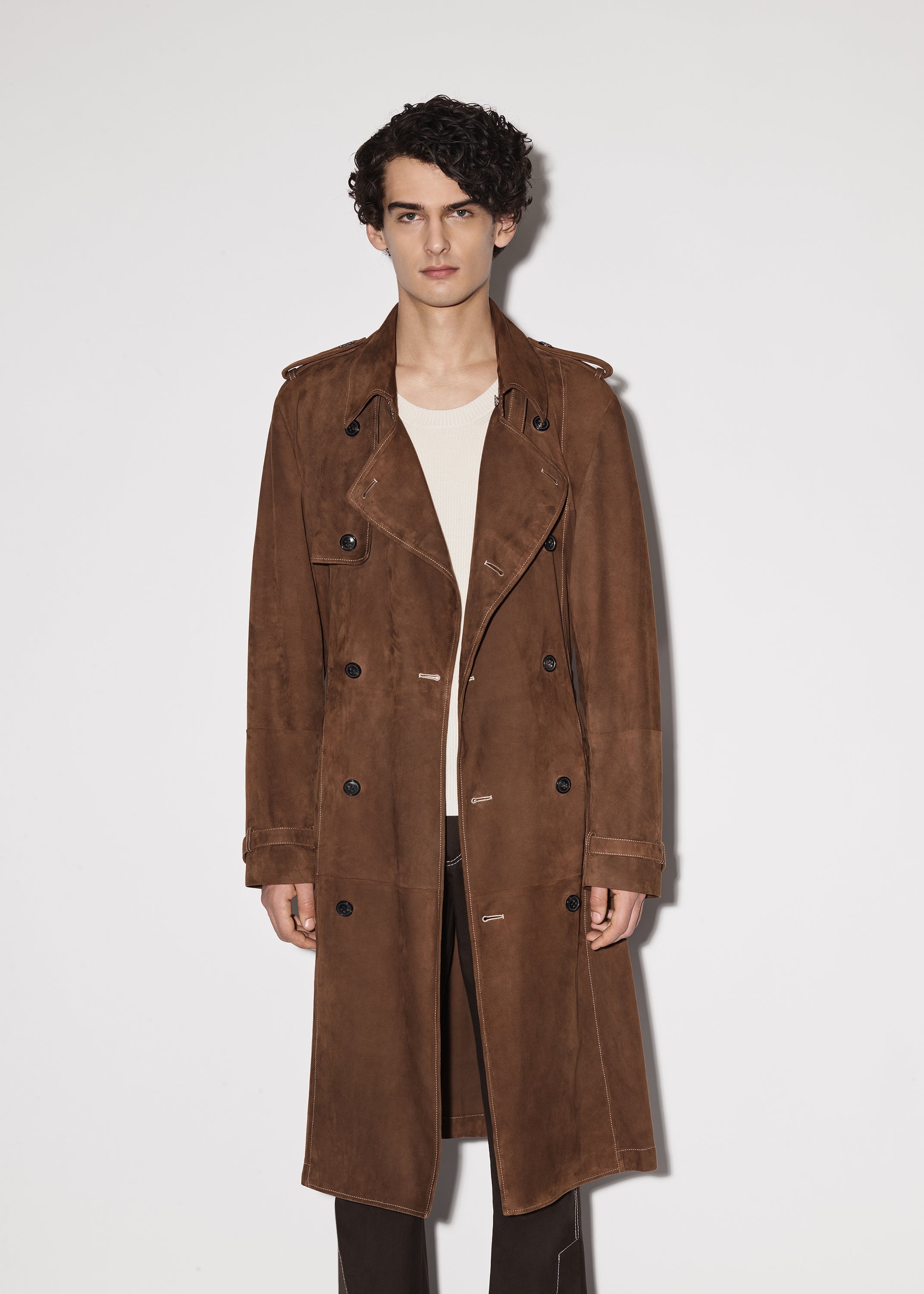 AMIRI SUEDE TRENCH COAT - 9