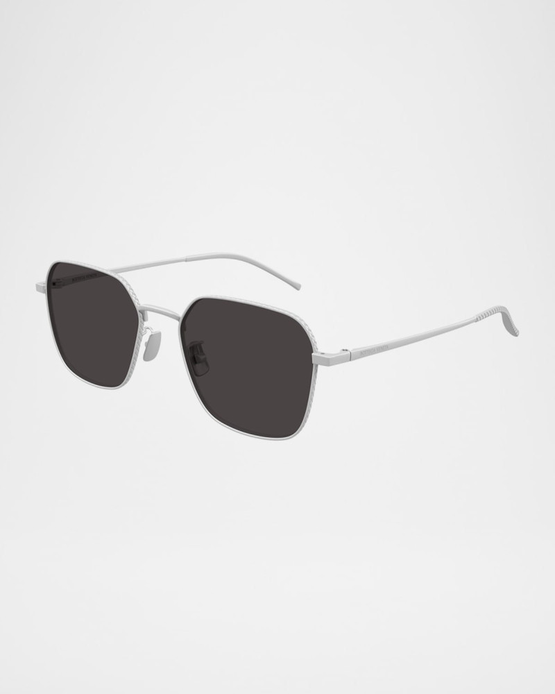 Bottega Veneta Men's Square Metal Sunglasses outlook