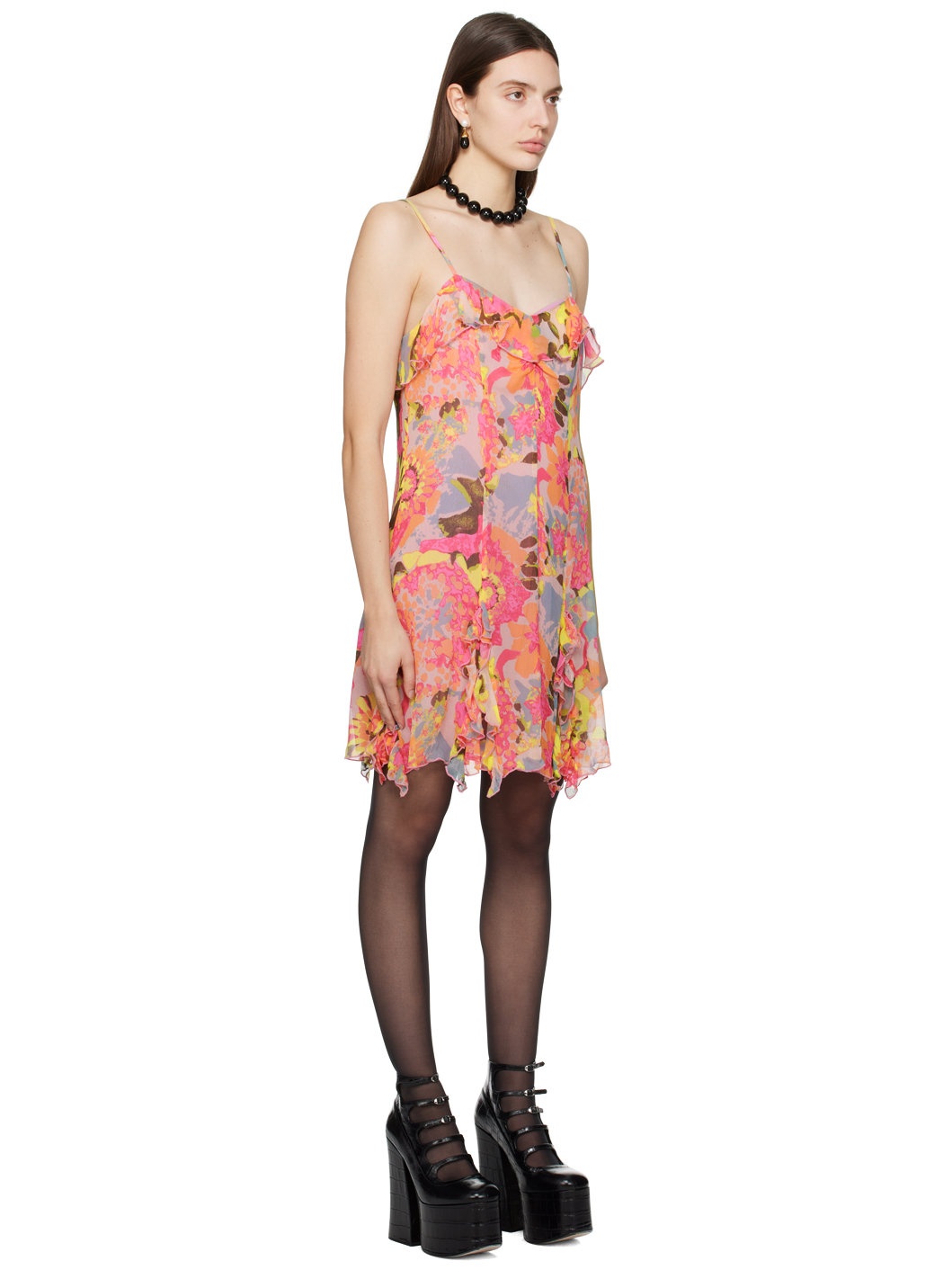 Multicolor Ruffled Minidress - 2