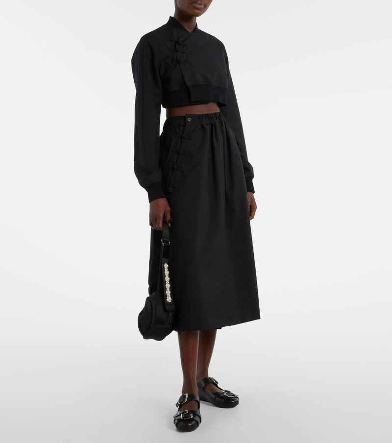 Noir Kei Ninomiya Wool midi skirt outlook