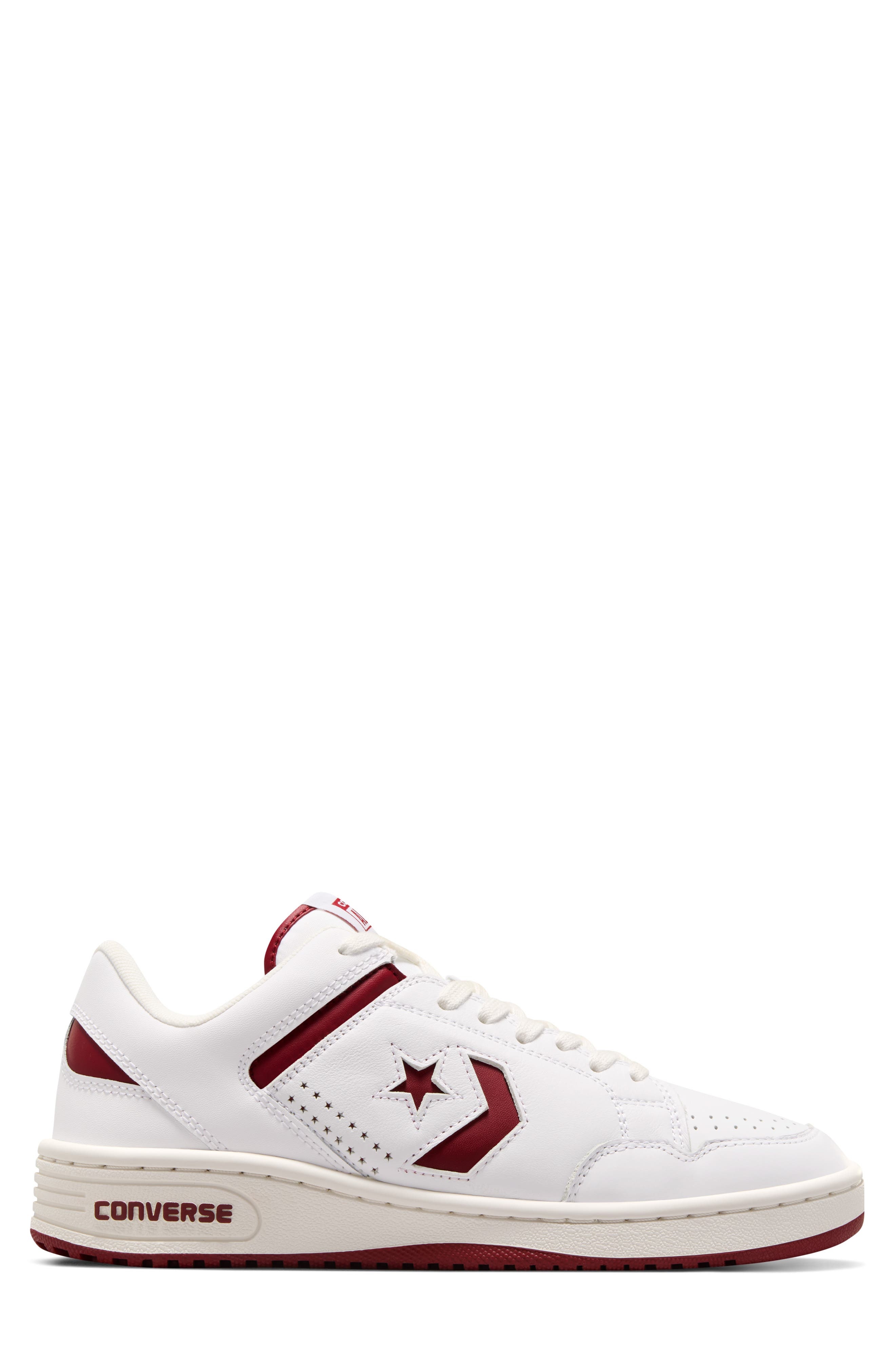Converse Weapon Oxford Sneaker in White/White/Park Red at Nordstrom - 3