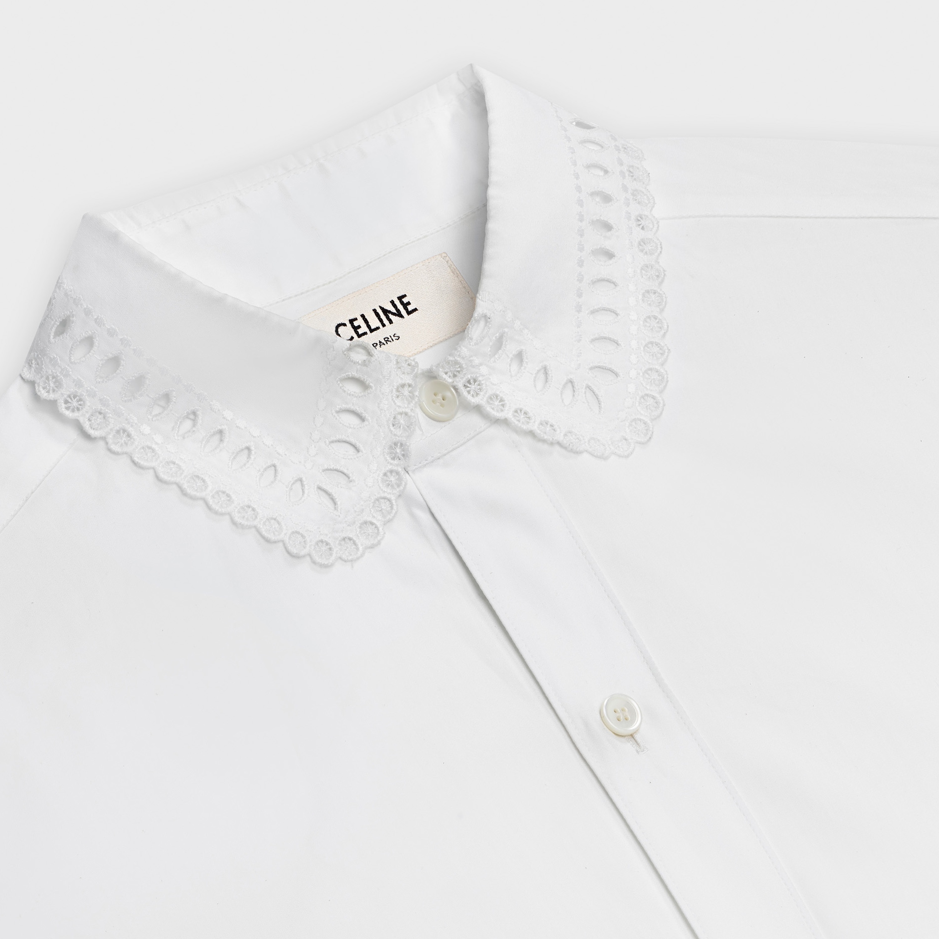 LOOSE SHIRT EMBROIDERED IN COTTON POPLIN - 3