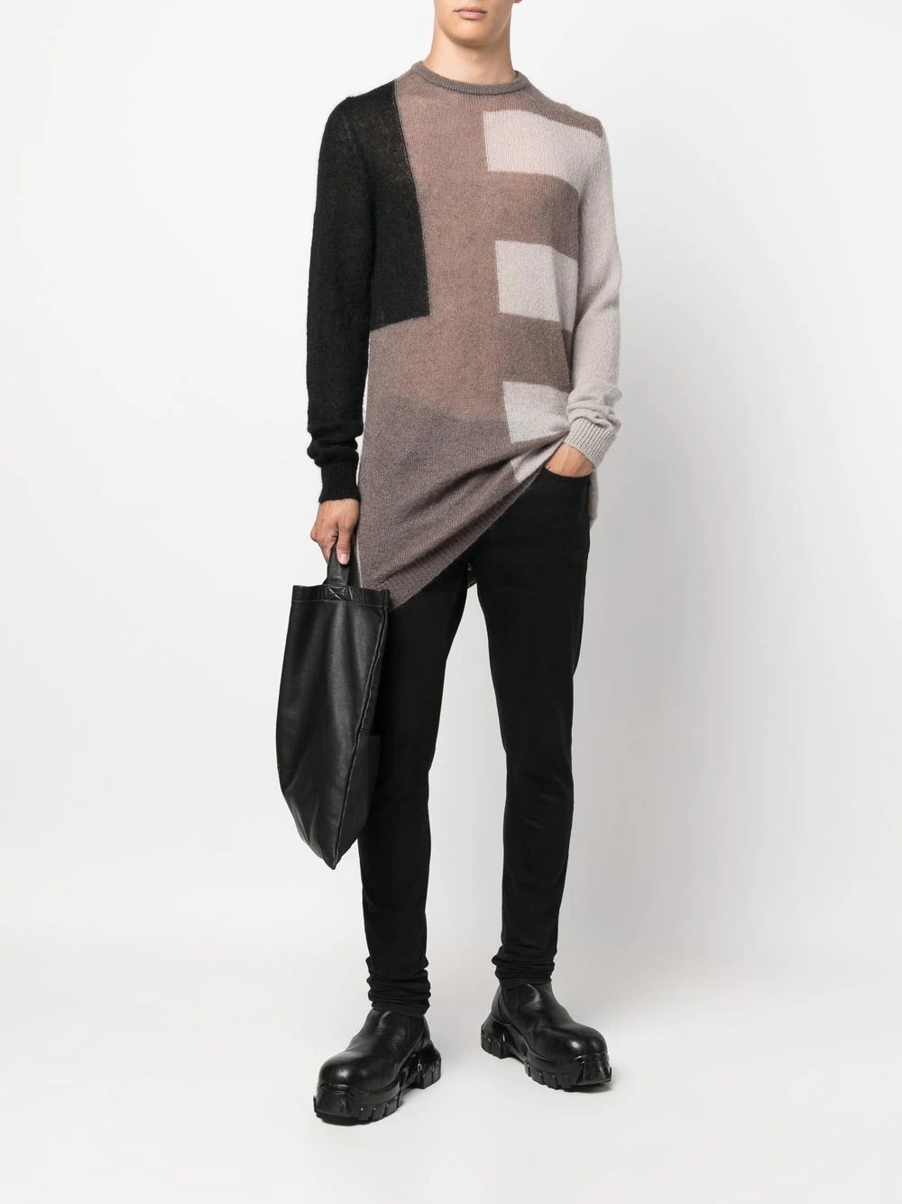 oversized round-neck jumper - 2