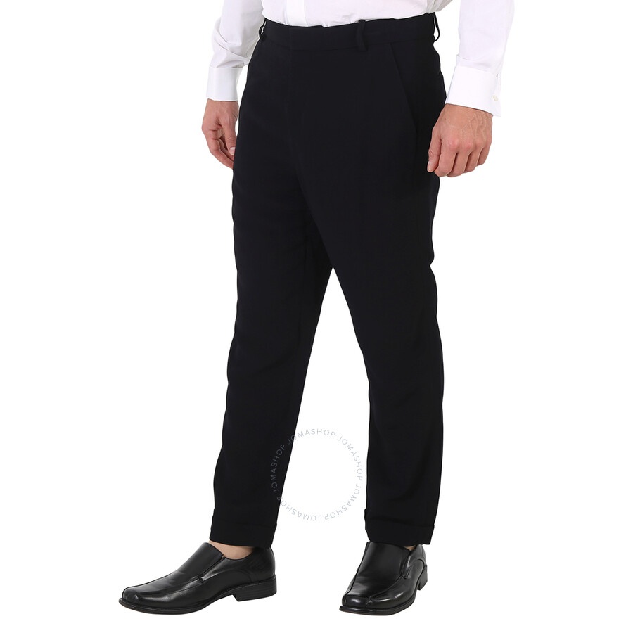 Balmain Men's Black Straight-leg Crepe Trousers - 4