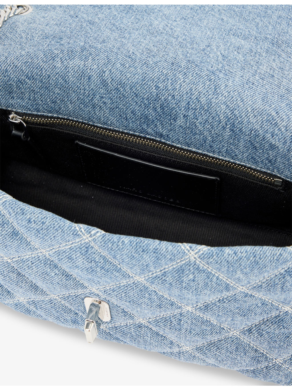 The Quilted Dual Convertible Denim Shoulder Bag - 5
