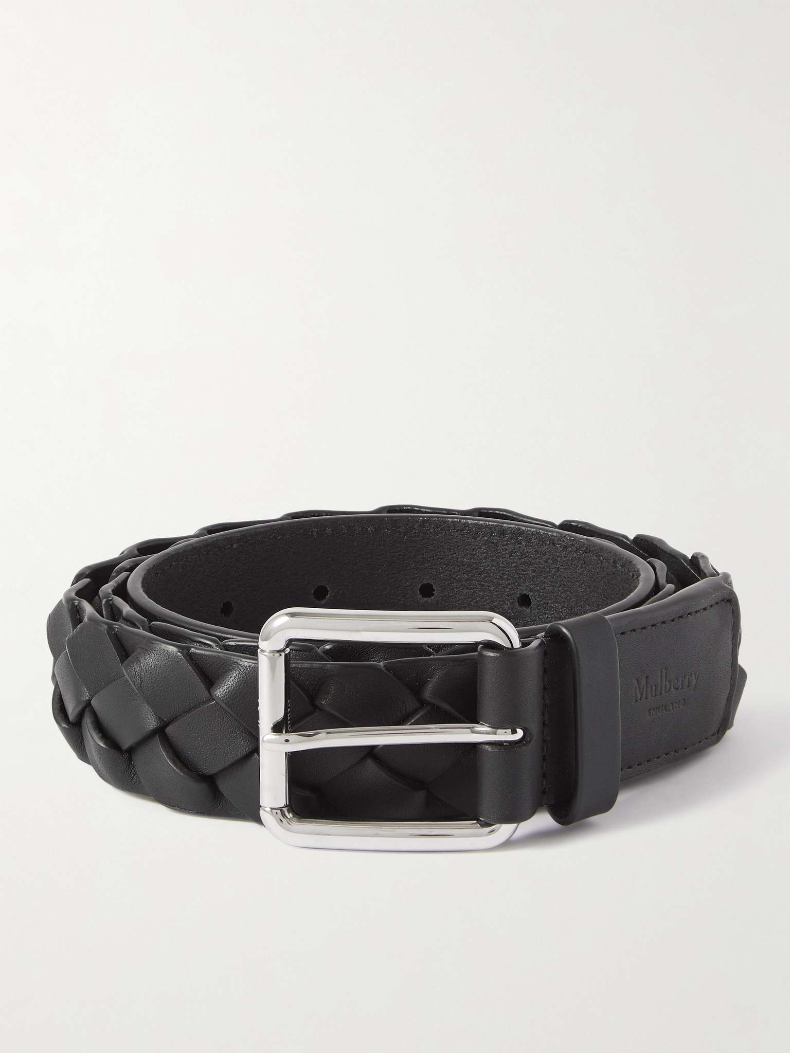 4cm Braided Leather Belt - 1