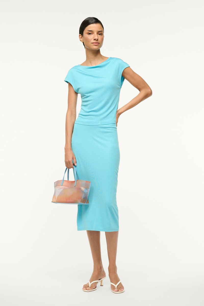 STAUD STAUD CHANA SKIRT AQUA outlook