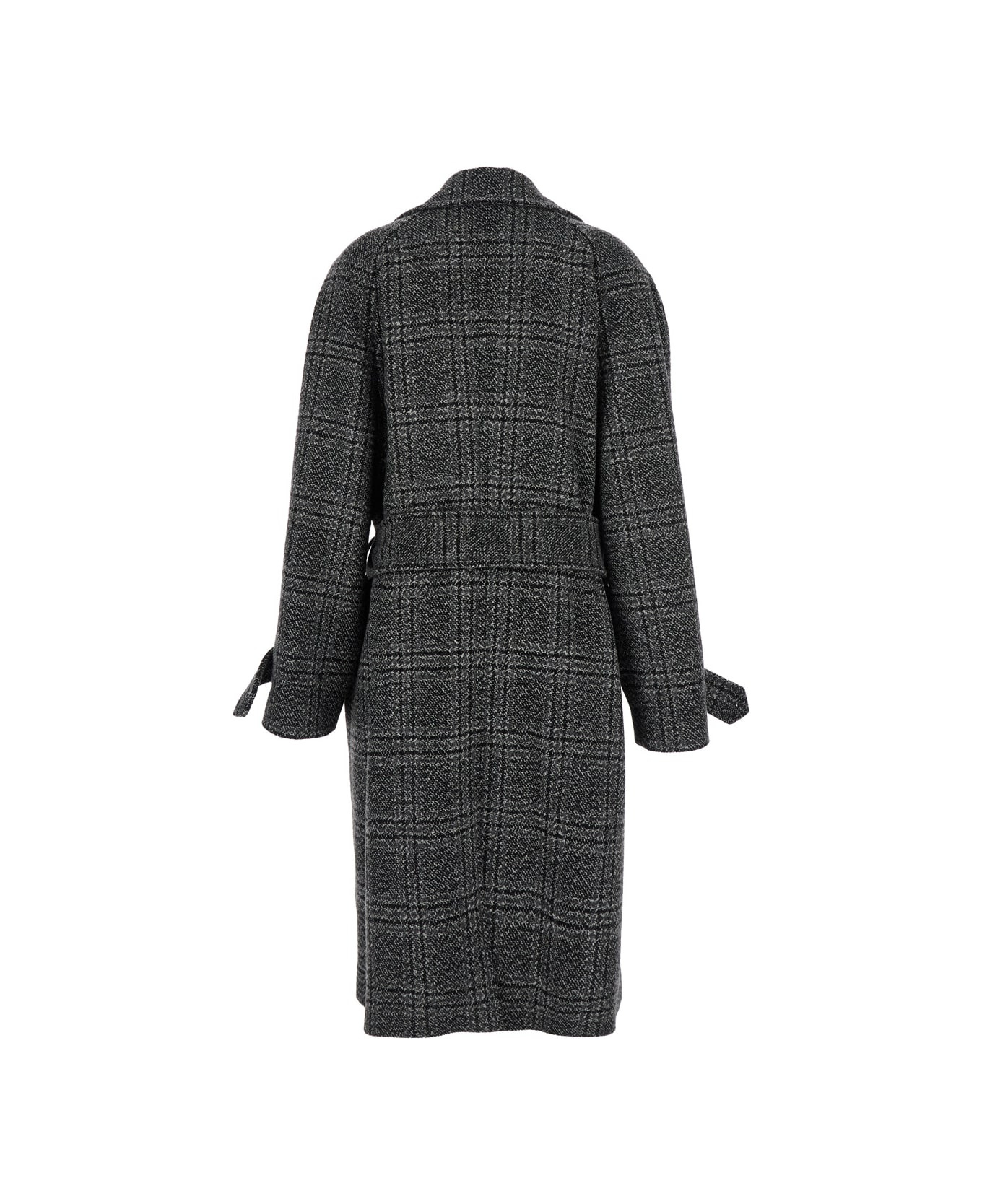 Check Long Coat - 2