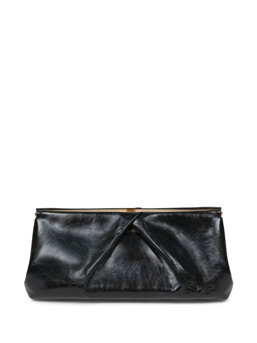 large leather clutch bag - 1