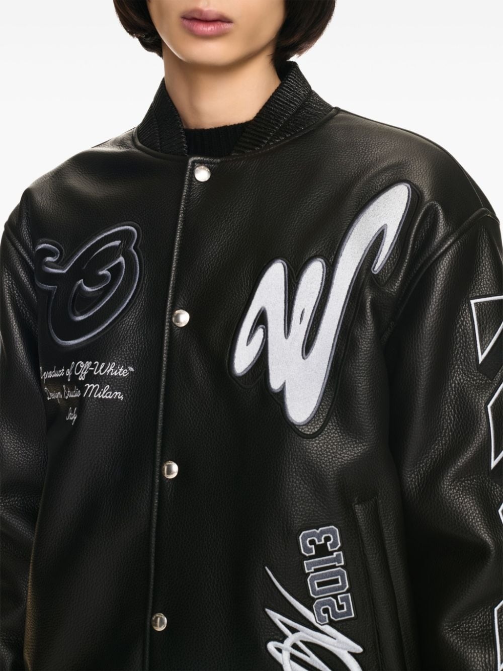 patchwork bomber jacket - 5