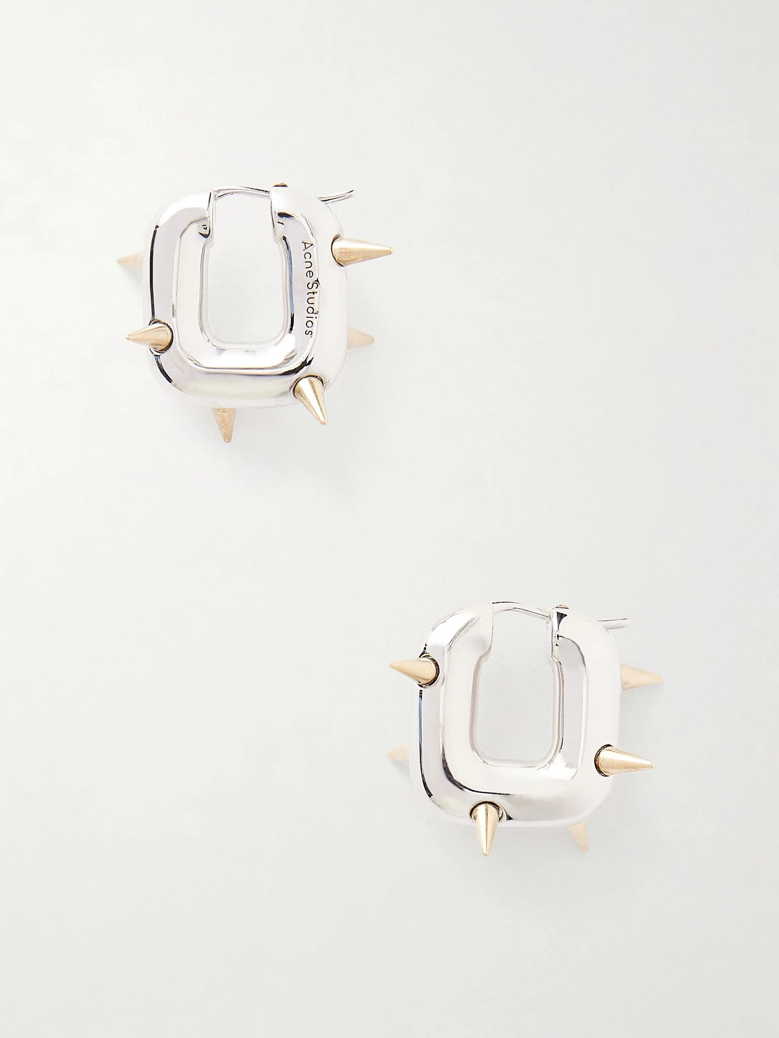 Chunky silver-tone loop earrings Silver - 1